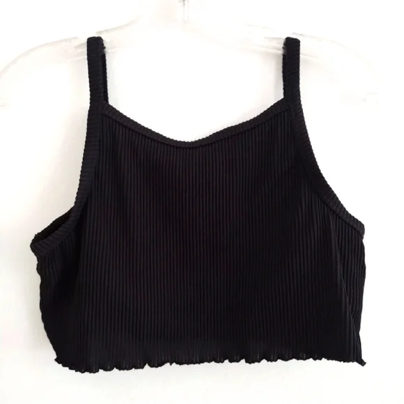 Hollister Swim Hollister Ribbed Cropped Lettuce Hem Y2k Bikini